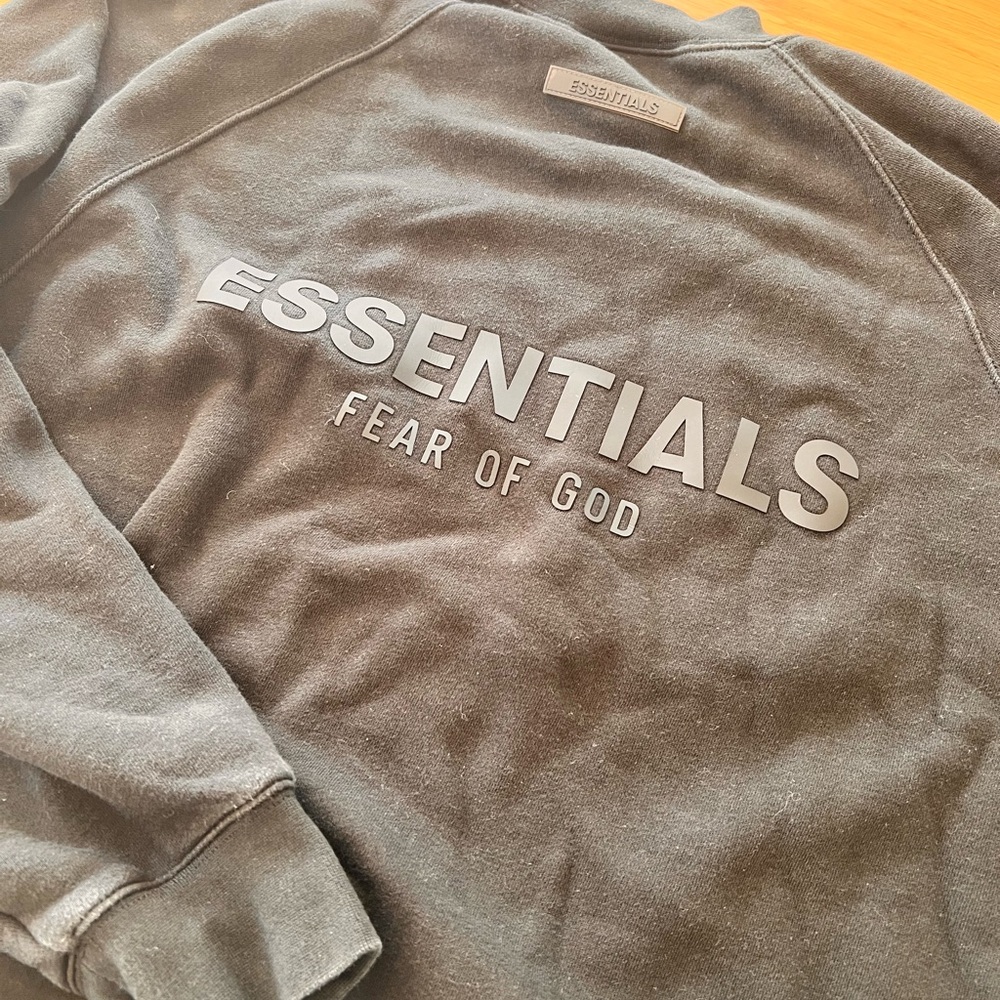 Fear of God Gray Crewneck Sweater Essentials